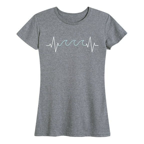 Instant Message - EKG Ocean Waves - Women's Short Sleeve T-Shirt