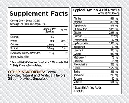 Core Nutritionals Collagen Grass Fed Bovine Collagen Peptides - 41 Servings
