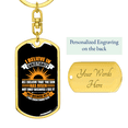 thumbnail image 3 of I Believe In Christian Stainless Steel or 18k Gold Premium Swivel Dog Tag Keychain, 3 of 8