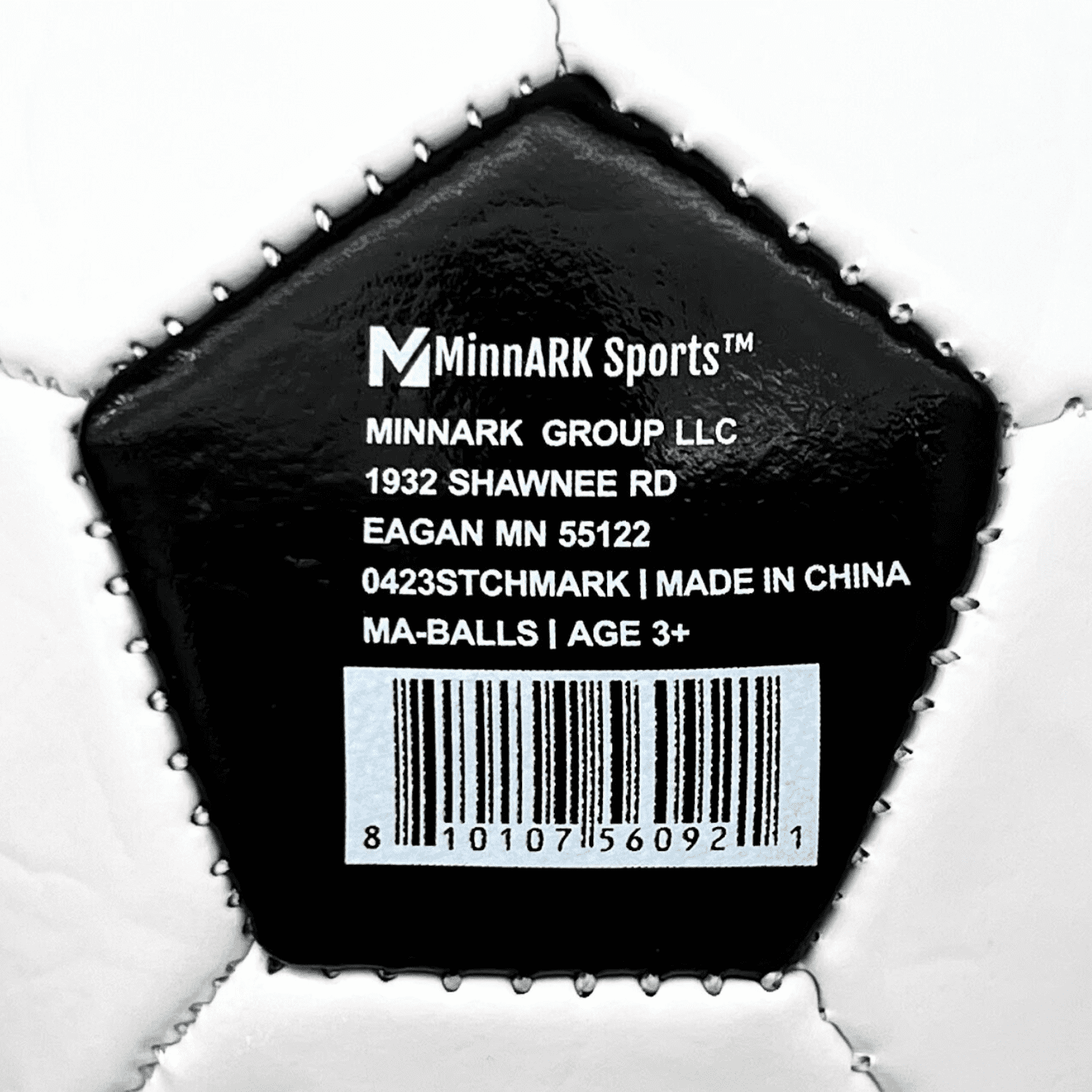 Mini Soccer Ball, Rubber, 5.6” Diameter, Black and White, Kid’s Sports, Ages 3+ by MinnARK