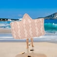 thumbnail image 5 of Toddler Hooded Beach Towel 24x50 Kids Bath Towels Soft Quick Dry for Swim Pool Boys Girls Rose Beige Block, 5 of 7
