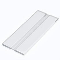 4 x 100mm (3 15/16 in), low profile flex hinges, flexible living hinges, Transparent, Continuous Acrylic Piano Hinges