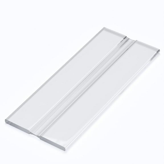4 x 100mm (3 15/16 in), low profile flex hinges, flexible living hinges, Transparent, Continuous Acrylic Piano Hinges
