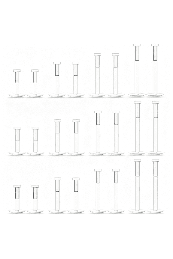 16G 18G Clear Plastic Push in Lip Labret Medusa Monroe Nose Piercing Retainers for Surgery Work Bioflex Flat Back Tragus Cartilage Conch Earrings for Women Men 6Mm 8Mm 10Mm