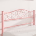 thumbnail image 5 of VECELO Set of 2 Twin Size Metal Platform Bed Frame with Headboard and Footboard, Heavy Duty Slat Steel Slat Support, No Box Spring Needed, Pink, 5 of 9