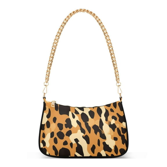 Leopard PrintWomen Small Shoulder Bag Crossbody Tote Hobo Bags Purse Clutch Handbags with Chain Strap for Women