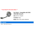 thumbnail image 2 of Fan Clutch - Compatible with 2002 - 2006 GMC Envoy XL 2003 2004 2005, 2 of 2