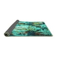 thumbnail image 2 of Ahgly Company Indoor Rectangle Abstract Turquoise Blue Contemporary Area Rugs, 4' x 6', 2 of 4
