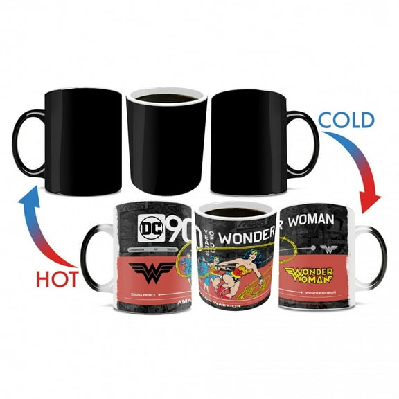 Wonder Woman DC 90th Morphing Mugs Heat Change Mug