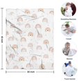 thumbnail image 4 of White Boho Bohemia Rainbow Hearts Pattern Blanket,Comfortable Soft Flannel Throw Blanket,All Season,Warm Lightweight Blankets for Sofa Bed Couch Living Room Chair,30"x40", 4 of 4