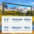 thumbnail image 3 of Computer Case Secondary Screen, Landscape Portrait Switch PC Temperature Display 170 IPS Wide Viewing Angle 480x1920 8.8 Inch  for PC Computer Case, 3 of 7