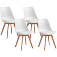 thumbnail image 1 of HOMCOM Modern Dining Chairs Set of 4 with PU Leather Cushion, Wood Frame, 1 of 10