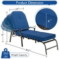 thumbnail image 2 of AECOJOY Adjustable Outdoor Chaise Lounge Chair for Patio, Poolside with UV-Resistant Cushion - Navy Blue, 2 of 8