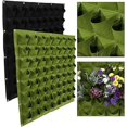 thumbnail image 3 of Bolsa de plantación vertical de 64 bolsillos, bolsa de pared de fieltro, bolsillo de jardinería, bolsa colgante de plantas resistente a la corrosión, decoración de jardín al aire libre(verde), 3 of 5