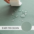 thumbnail image 3 of XINQIHANG Jacquard Rectangle Sage Green Tablecloth, 60 x 104 inch Minimalist Pattern Tablecloth, Wrinkle Free & Water Resistant & Wipeable Oil Cloth Table Cover for Parties/Banquet/Dinning, Sage Green, 3 of 6