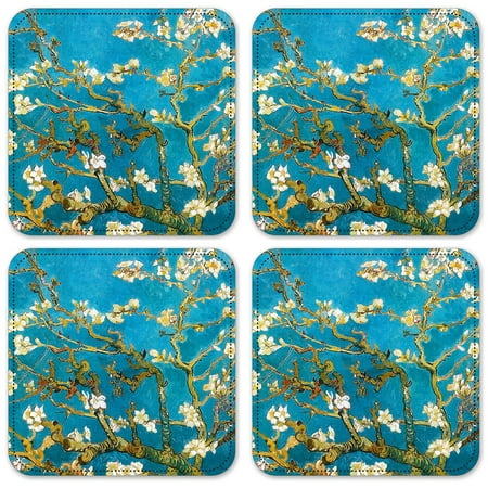 

Vinyl Drink Coasters - Set of 4 - Van Gogh: Almond Blossoms