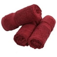 thumbnail image 3 of Luxury Hotel & Spa Quality, 100% Turkish Cotton 700 GSM Cloth, Towel, for Body wash, Makeup & Facial Cleaning, Baby, face, Dobby Border Soft washcloths Towel Set 13" X 13", Cranberry, Set of 12, 3 of 4