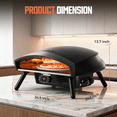 thumbnail image 4 of Big Horn Outdoors 16'' Gas Pizza Oven with App Connectivity - Professional Pizza Maker with Auto-Rotating Stone & Digital Thermometer, 4 of 8