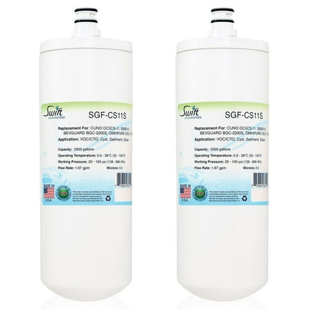 Swift Green Filters SGF-CS11S Compatible Commercial Water Filter for 55895-01, BEVGUARD BGC-2200S, CELF-1M-P , Made in USA (Pack of 2)