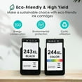 thumbnail image 4 of Eco-Friendly Ink Cartridge Replacement for Canon 243 244 243XL 244XL PG-243 CL-244 Black and Color 2 Pack Compatible for TR4520 MG2522 TR4522 TS3320 TS3120 TS202 MX492 MG2922 MG3020 Printer, 4 of 9