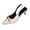 White, variant on Kitten Heels for Women Trendy Metal Chain Pointed Closed Toe Slingback Sandals Elegant Party Prom Dress Shoes Black Size 7.5