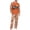 Orange, variant on Men's Halloween Pajama Set Long Sleeve Raglan Soft Cotton Loungewear with Letter Print Top & Full Length Pants for Home Night Beige L