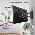 thumbnail image 4 of PERLESMITH Full Motion TV Wall Mount Bracket for 37-75" TVs with Swivel & Dual Articulating Extension Arms, Hold up to 100 lbs, Max 600x400mm, 4 of 7