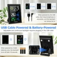 thumbnail image 3 of Geevon Indoor Outdoor Thermometer Wireless, Color Display Weather Station Wireless Indoor Outdoor Thermometer, Temperature Humidity Monitor with Alarm Clock and Backlight, 3 of 9