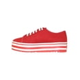 thumbnail image 3 of TENIS PLATAFORMA ZAPATOS CASUALES ALPARGATAS DAMA LEON TEXTIL ROJO 2624 LEON 2624p, 3 of 3