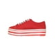 thumbnail image 3 of TENIS PLATAFORMA ZAPATOS CASUALES ALPARGATAS DAMA LEON TEXTIL ROJO 2624 LEON 2624p, 3 of 3