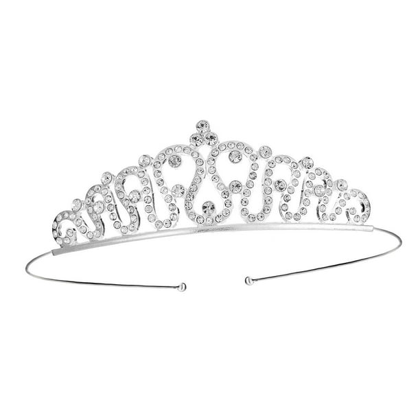 Corona para niñas con diamantes de imitación, diadema de flores a la moda para niña, diadema con corona de princesa para actuación, fiesta de Carnaval