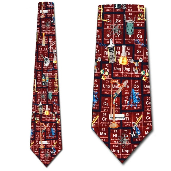 Science & Elements (Red) Necktie Mens Tie
