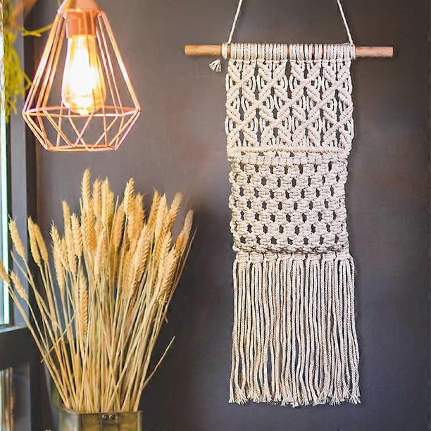 Tapisserie Tisse - tisss la main Boho Chic Wall Art Bohemian pour le salon, dcoration pour la maison (35*65cm)