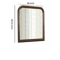 thumbnail image 5 of Arched Molded Design Wooden Frame Mirror, Cherry Brown and Silver, 5 of 5