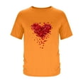 thumbnail image 3 of PNTUTB Men's Valentine's Day Fashion Heart Print Crew Neck Short Sleeve Pullover Casual Loose Comfort Tops, 3 of 5