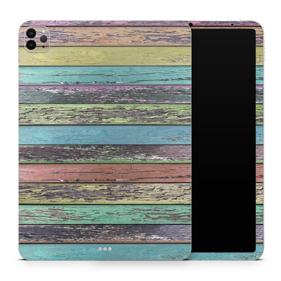 DesignSkinz Chipped Pastel Paint on Wood Full-Body Skin Decal Wrap Cover for iPad (A1219/A1337)