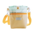 thumbnail image 2 of Mini Crossbody Bag 7.51in Plaid Structure Small Shoulder Bag with Fortunate Label Zipper Pocket Adjustable Strap for Daily Use Casual Outings Shopping School Commute Travel Phone Keys Wallet Storage, 2 of 6