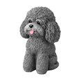 thumbnail image 1 of Estatua de perro sentado, escultura de jardín, micropaisaje, artesanías artísticas, estatua de animal para jardín, decoración del hogar para estante, Gris, 1 of 8