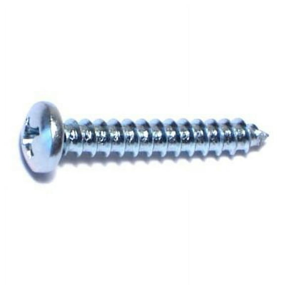 #7 x 1" Zinc Phillips Pan Head Sheet Metal Screws SMSPS-220 (100 pcs)
