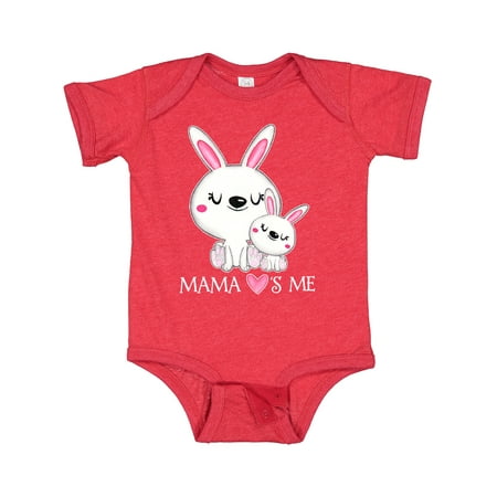 

Inktastic Mama Loves Me- Bunny Family Gift Baby Boy or Baby Girl Bodysuit