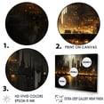 thumbnail image 3 of Designart "New York Nighttime Urban Shade I" City Buildings Floater Framed Canvas Wall Art, 3 of 5