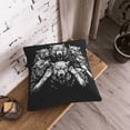 thumbnail image 3 of DouZhe Velvet Decorative Throw Pillow Covers Set of 2, Soft Square Cushion Cover with Invisible Zipper Sketch Wolves Animals Printing, 16"x16", 3 of 7