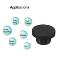 thumbnail image 4 of Uxcell Silicone Rubber Hole Plug 16mm Diameter Soft Flexible Stopper for 15mm Hole Black 10 Pieces, 4 of 5