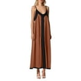 thumbnail image 1 of Youmylove Robe Chemise d'Été pour Femmes Robe Maxi Sans Manches Col en V Bretelles Spaghetti Fluide Élégante Robes de Fête Vacances Plage Robes d'Été, 1 of 4