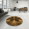 thumbnail image 4 of Ahgly Company Machine Washable Indoor Square Transitional Night Red Area Rugs, 3' Square, 4 of 7