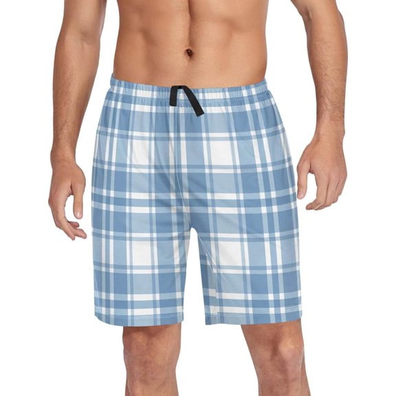 GZHJMY Buffalo Plaid Pajama Pants Short for Men, Lounge Pants Lightweight Men Pajama Bottoms with Drawstring Pockets, Christmas New Year Birthday Gifts, XX-Large
