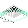 thumbnail image 3 of Air Conditioner Deflector Height Adjustment Square Air Conditioning Vent Cover, Air Vent Deflector for Commercial Office Ceiling AC Vents, Transparent (Color : Clear, Size : 30x30cm), 3 of 7