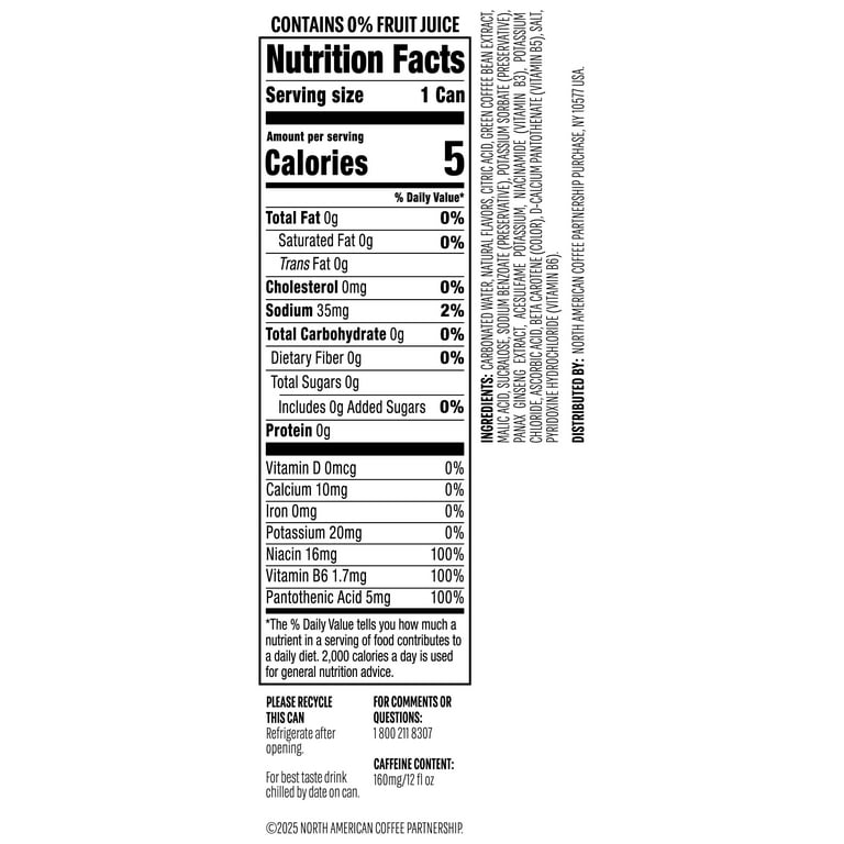 Starbucks Iced Energy Zero Sugar Tropical Peach, 12 fl oz, 12 Pack photo 5