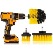 KT Deals Drill Brush Attachment Set of 3 Power Scrubber Brush Cleaning Kit All Purpose for Bathroom, Grout, Floor, Tub, Shower, Tile, Corners, Kitchen, Automotive, Grill -Universal Fits Most Drills