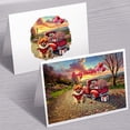 thumbnail image 3 of Be My Valentine's Pomeranian Truck Full of Love Flower Balloon 7x5in Folded Greeting Card Pom Dog Lover Gifts Single Note Card with Envelope - 02029, 3 of 5